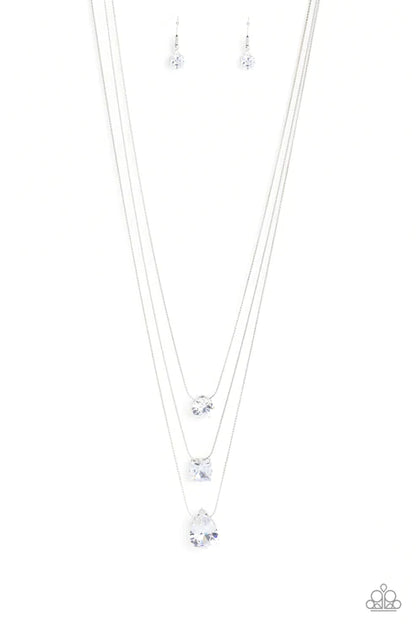 Lustrous Layers White Necklace - Jewelry by Bretta