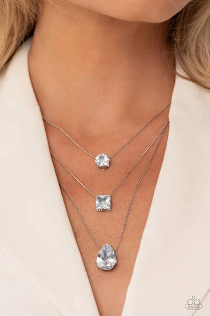 Lustrous Layers White Necklace - Jewelry by Bretta