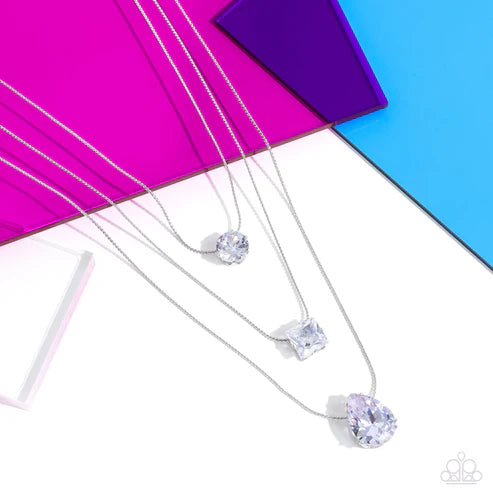 Lustrous Layers White Necklace - Jewelry by Bretta