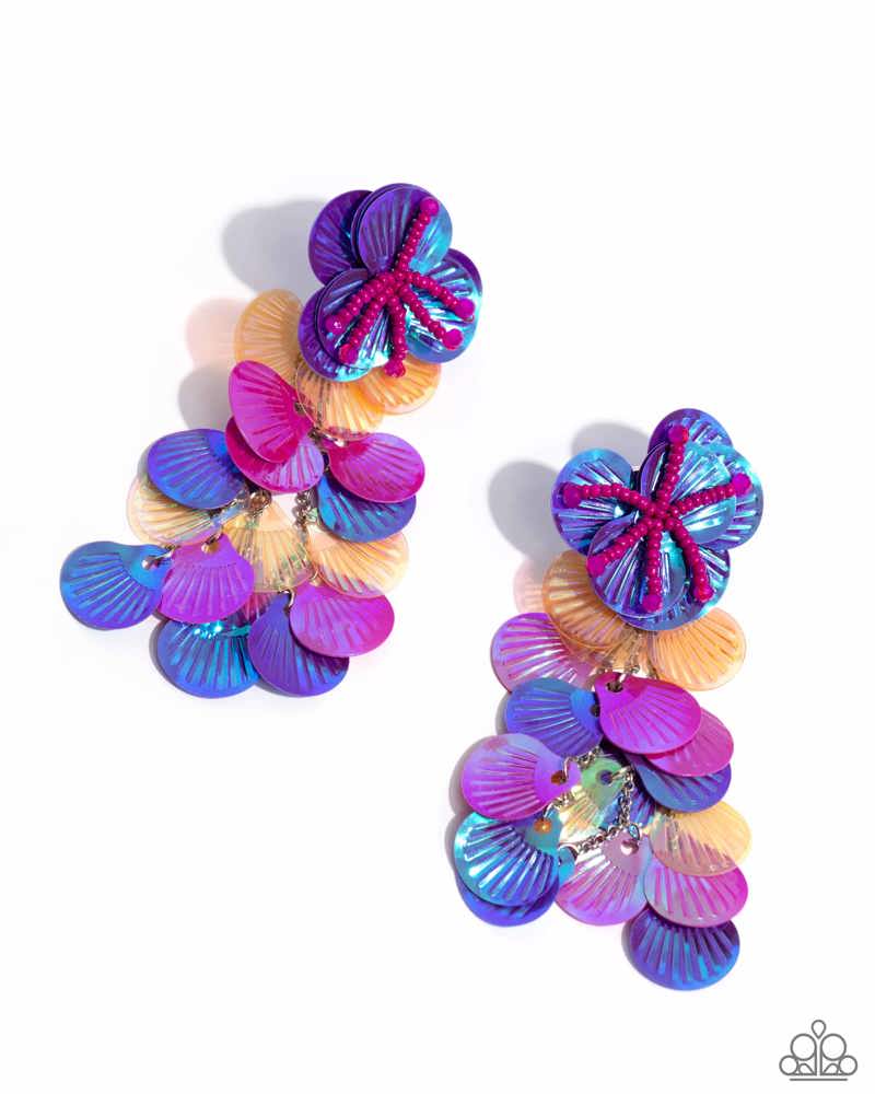 Under the Waves Purple Earrings - Jewelry by Bretta