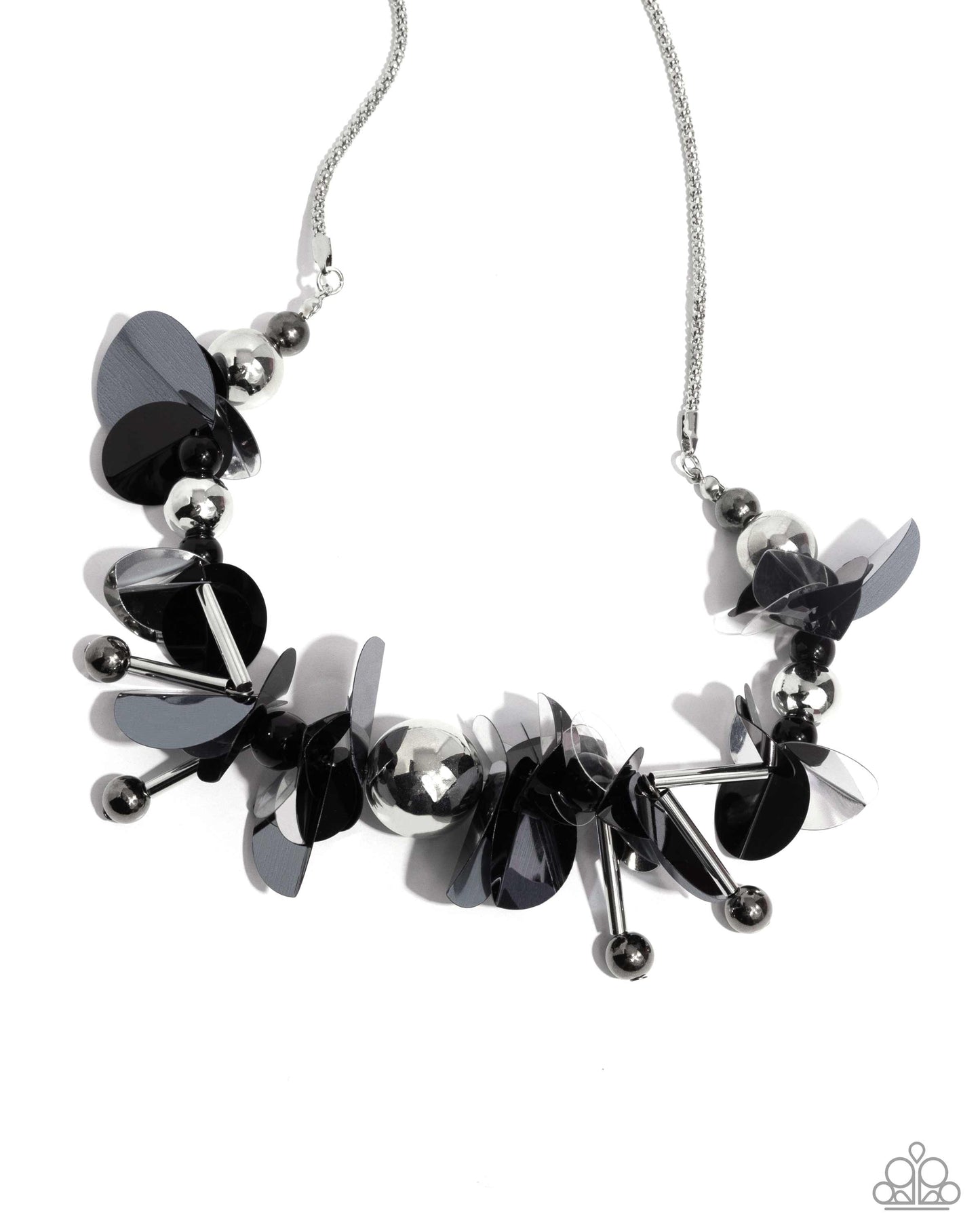 Streamlined Shimmer Black Necklace - Jewelry by Bretta