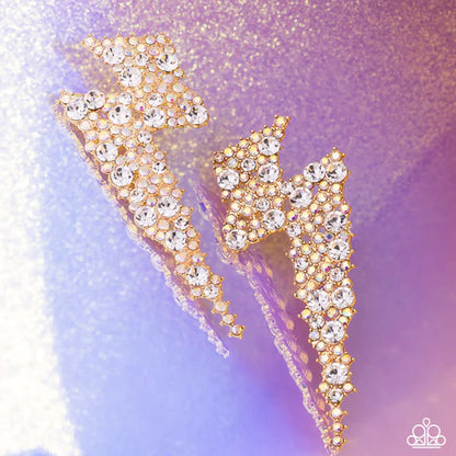 Electric Effulgence Gold Post Earrings - Jewelry by Bretta