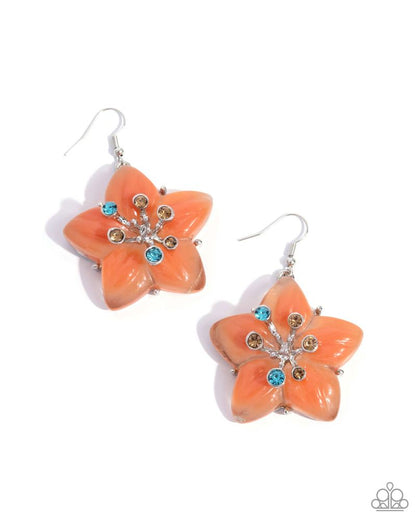 Summer Sprigs Orange Earrings - Jewelry by Bretta