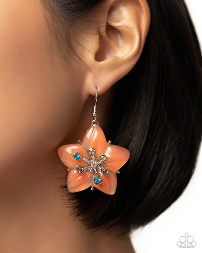 Summer Sprigs Orange Earrings - Jewelry by Bretta