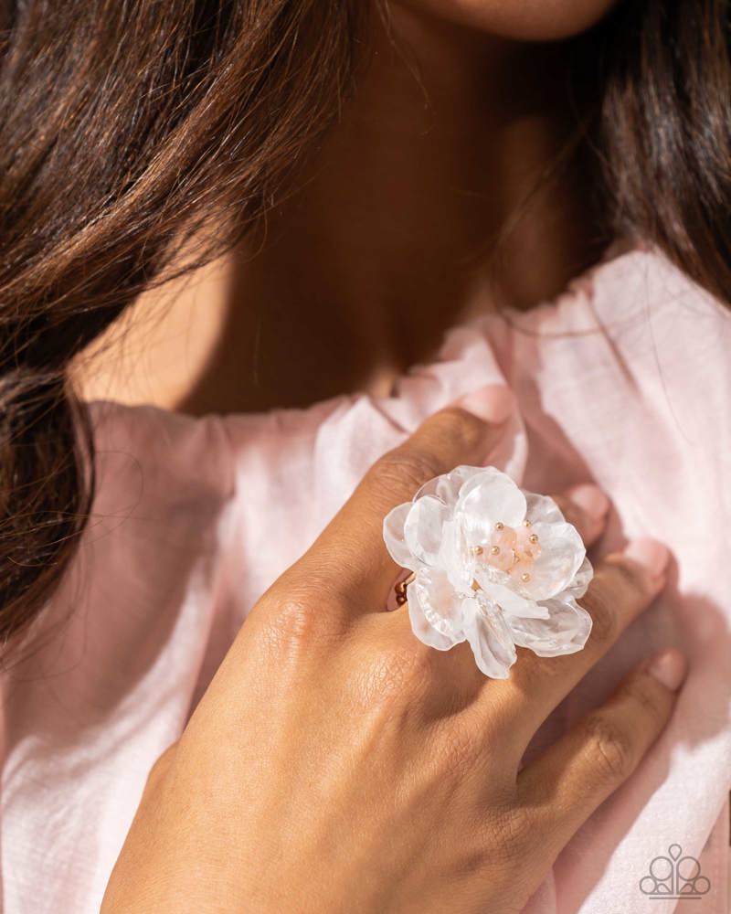 Petal Privilege White Flower Ring - Jewelry by Bretta