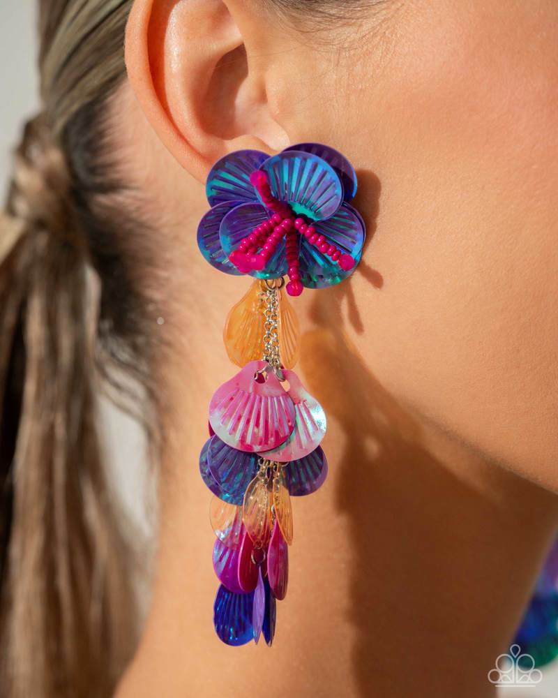 Under the Waves Purple Earrings - Jewelry by Bretta