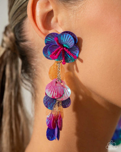 Under the Waves Purple Earrings - Jewelry by Bretta