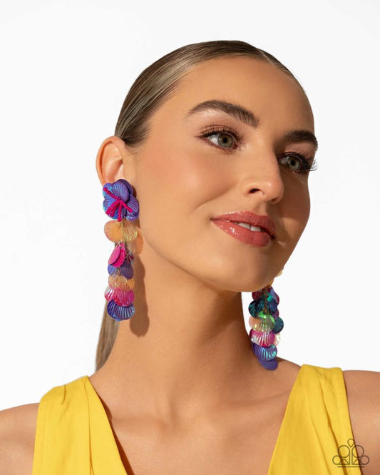 Under the Waves Purple Earrings - Jewelry by Bretta