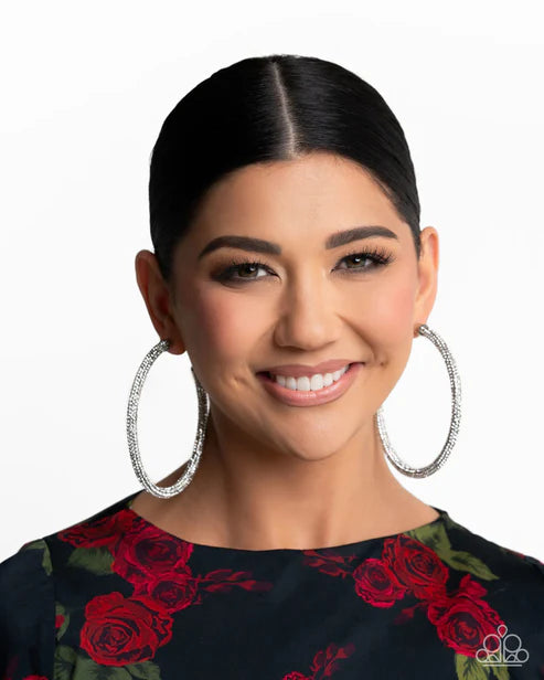 Classy Condition White Earrings - Jewelry by Bretta