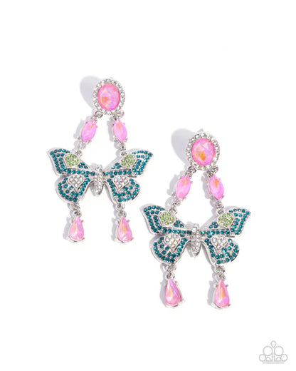  Fluttering Finish Multi Post Earrings - Jewelry by Bretta