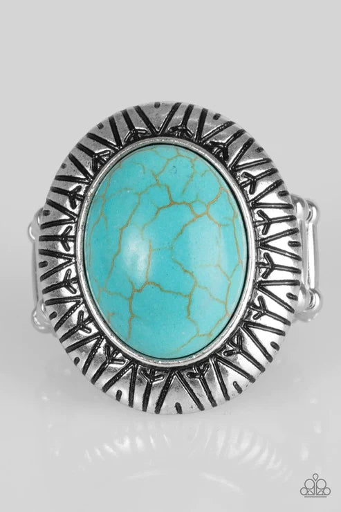 Surfin Sand Dunes Blue Ring - Jewelry by Bretta