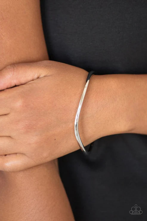 Awesomely Asymmetrical Silver Bracelet 