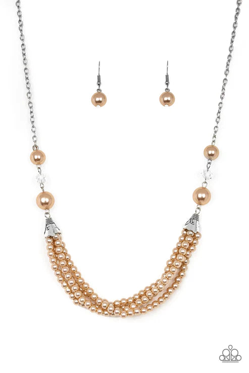 One-WOMAN Show Brown Necklace - Jewelry by Bretta