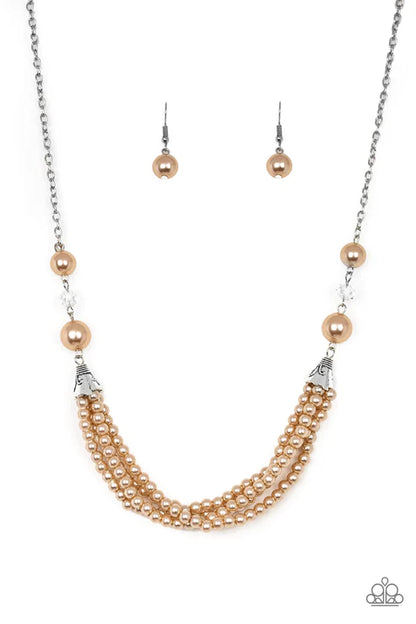 One-WOMAN Show Brown Necklace - Jewelry by Bretta