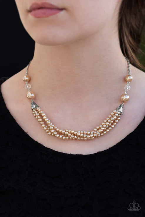 One-WOMAN Show Brown Necklace - Jewelry by Bretta