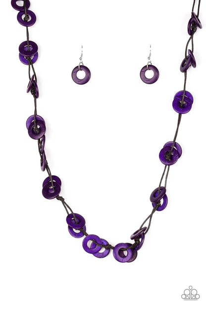 Waikiki Winds Purple Necklace - Jewelry by Bretta