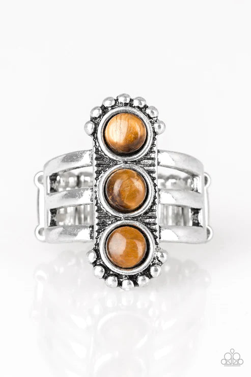 Rio Trio Brown Ring - Jewelry by Bretta