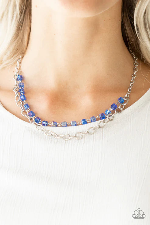 Block Party Princess Blue Necklace - Jewelry by Bretta