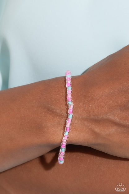 Colorfully GLASSY Pink Set - Jewelry by Bretta