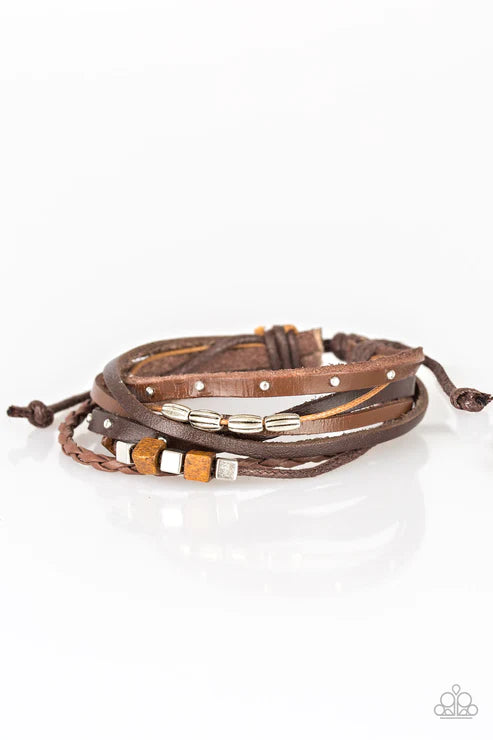 Carefree Camper Brown Bracelet - Jewelry by Bretta