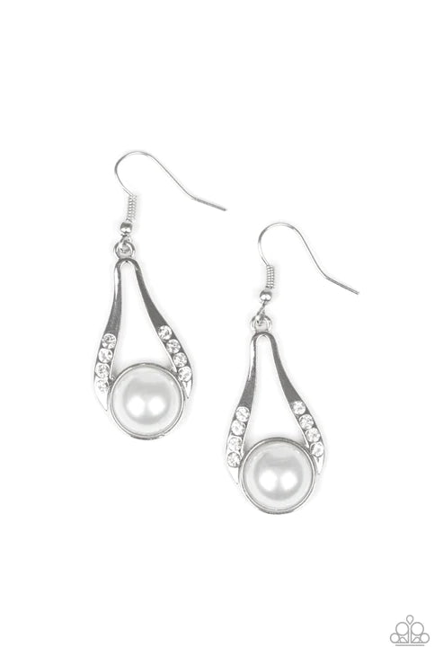 HEADLINER Over Heels White Earrings - Jewelry by Bretta