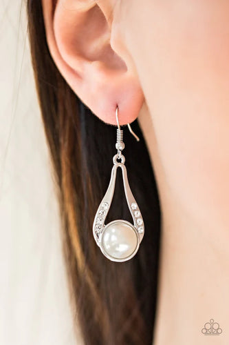HEADLINER Over Heels White Earrings - Jewelry by Bretta