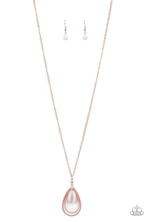 Teardrop Tranquility - Copper Necklace - Paparazzi Accessories