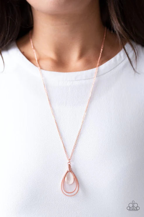 Teardrop Tranquility Copper Necklace - Jewelry by Bretta