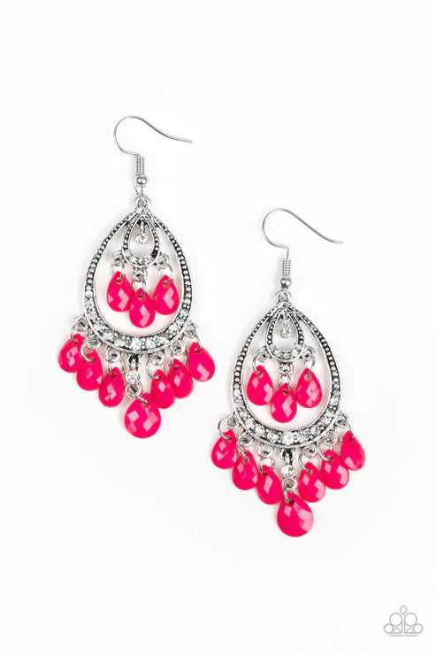 Gorgeously Genie Pink Earrings - Jewelry by Bretta