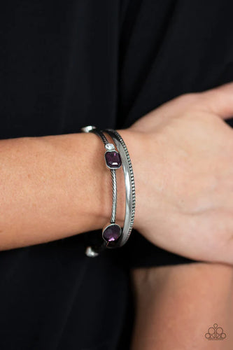 City Slicker Sleek Purple Bracelet - Jewelry by Bretta