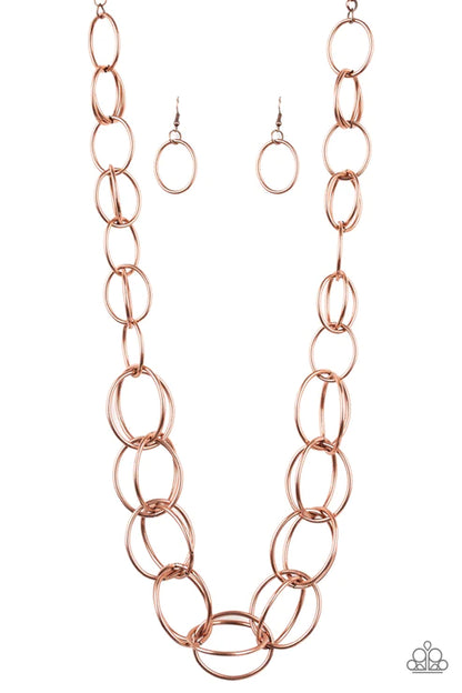 Elegantly Ensnared Copper Necklace - Jewelry by Bretta