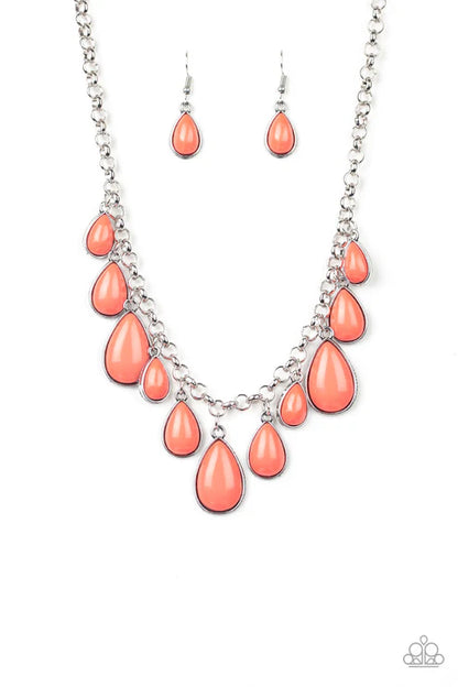 Jaw-Dropping Diva Orange Necklace - Jewelry by Bretta
