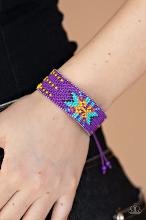 Beaded Badlands Purple Bracelet - Jewelry by Bretta