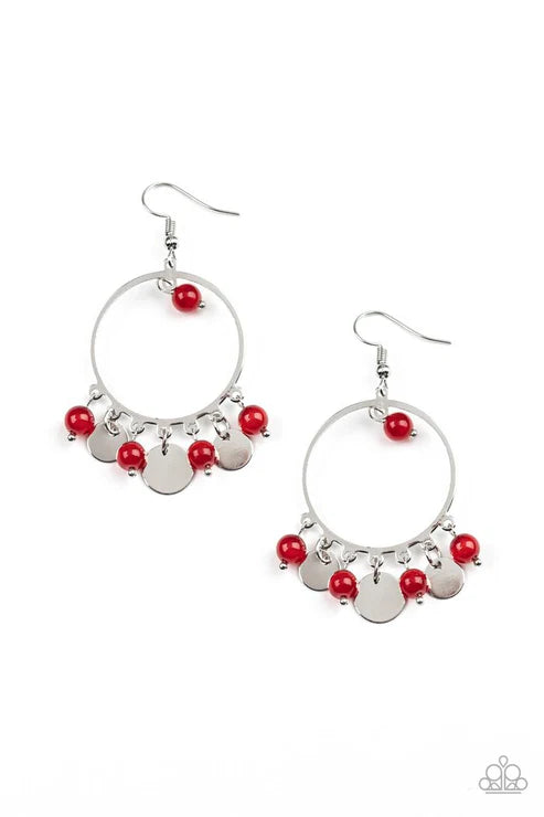  Bubbly Buoyancy Red Earrings