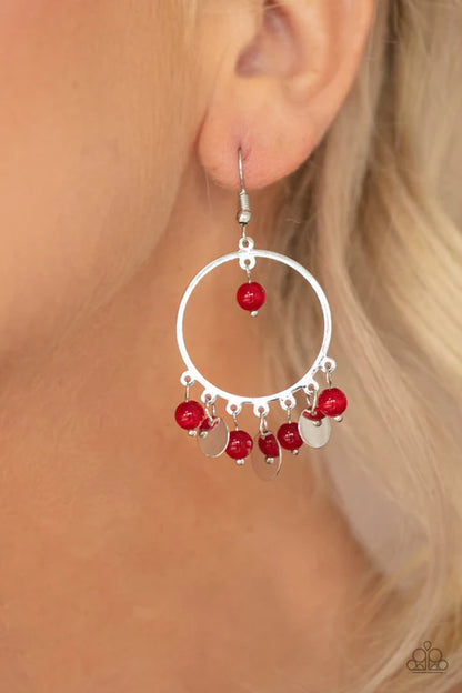  Bubbly Buoyancy Red Earrings