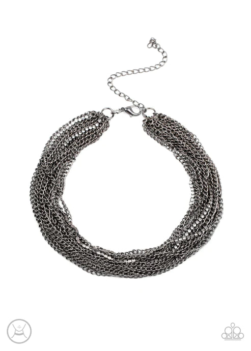 Catch You LAYER! Black Necklace - Jewelry by Bretta