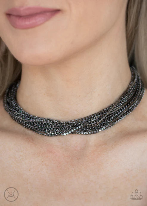 Catch You LAYER! Black Necklace - Jewelry by Bretta