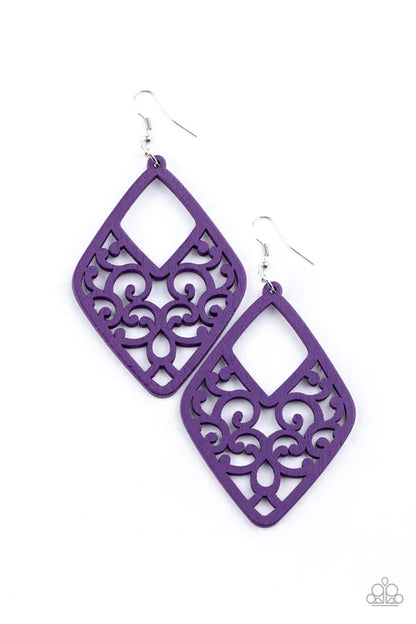 VINE For The Taking Purple Earrings - Jewelry by Bretta