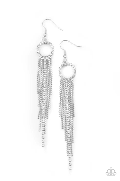 Pass The Glitter White Earrings - Jewelry by Bretta