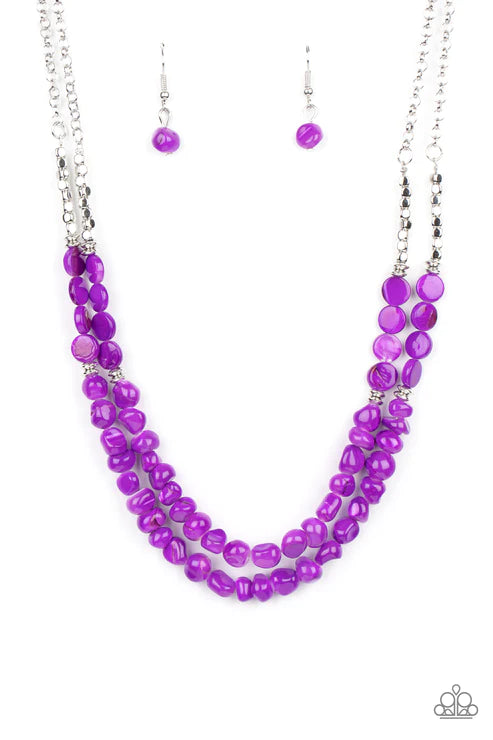 Staycation Status Purple Necklace - Jewelry by Bretta