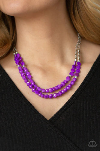 Staycation Status Purple Necklace - Jewelry by Bretta