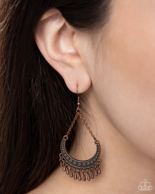 Melodic Moons Copper Earrings - Jewelry by Bretta