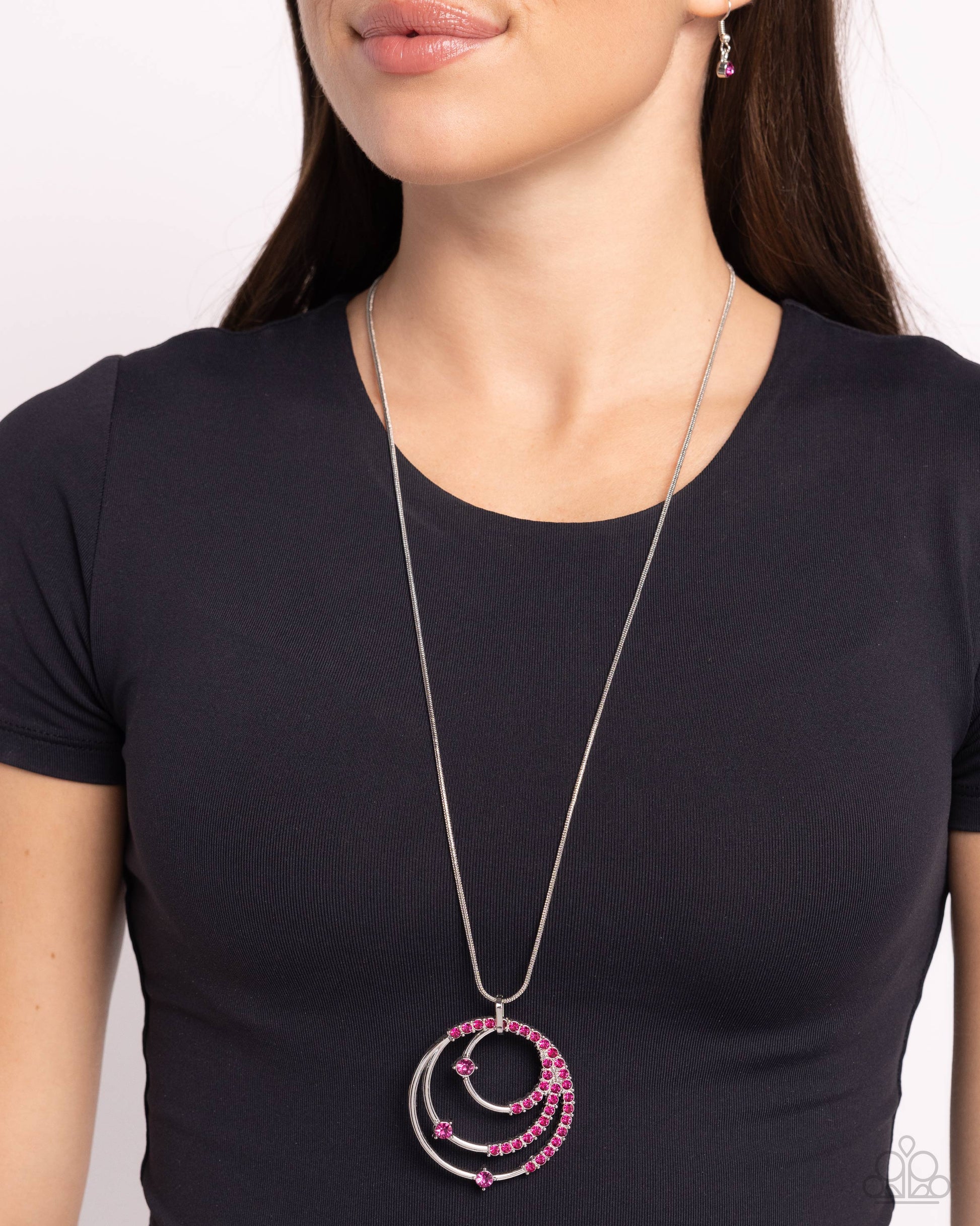 Ecliptic Elegance Pink Necklace - Jewelry by Bretta