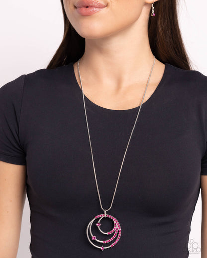 Ecliptic Elegance Pink Necklace - Jewelry by Bretta