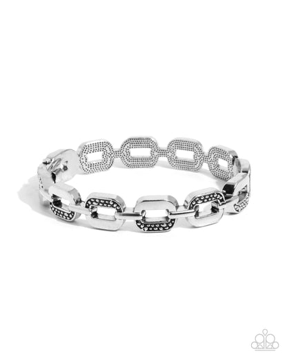Powerhouse Plunder silver chain link hinged bracelet | Jewelry by Bretta