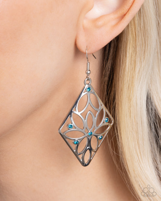 Pumped Up Posies Blue Earrings - Jewelry by Bretta