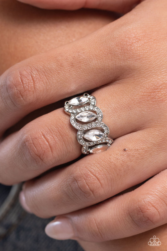 Staggering Sparkle White Ring - Jewelry by Bretta