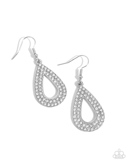 I am the Party White Earrings - Jewelry by Bretta