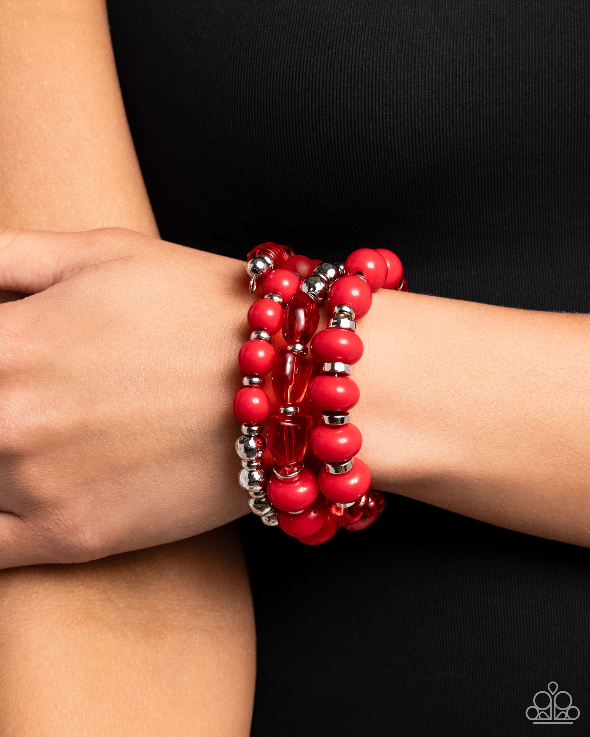 Colorful Charade Red Coil Bracelet - Jewelry by Bretta