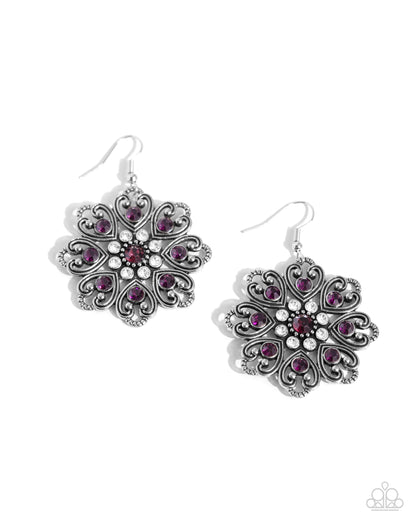 Garden of Love Purple Earrings - Jewelry by Bretta